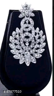 Sterling Rhodium Plated White Austrian Diamond Necklace Set