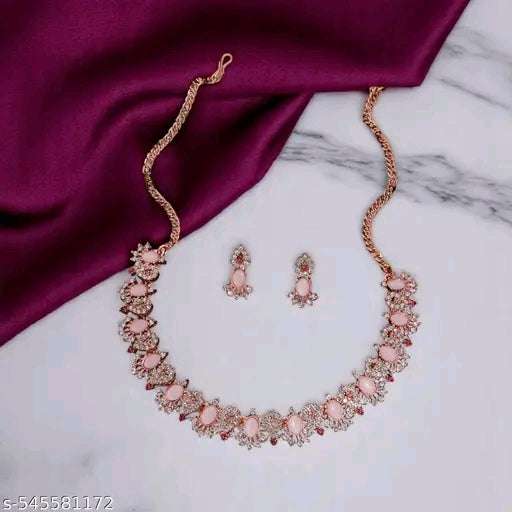 Rose Gold Plated Necklace Set