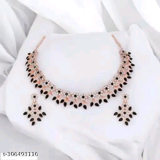 Rose Gold Plated Partywear Necklace set