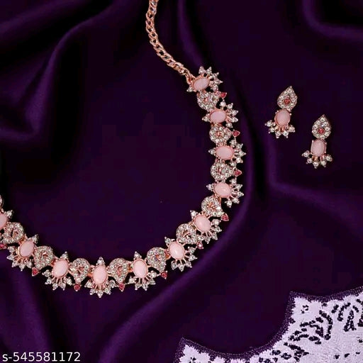 Rose Gold Plated Necklace Set