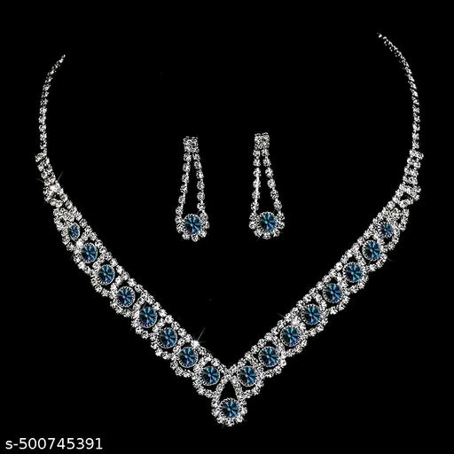 Rhine Stone Crystal Bridal Necklace Set